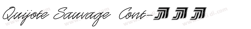 Quijote Sauvage Cont字体转换